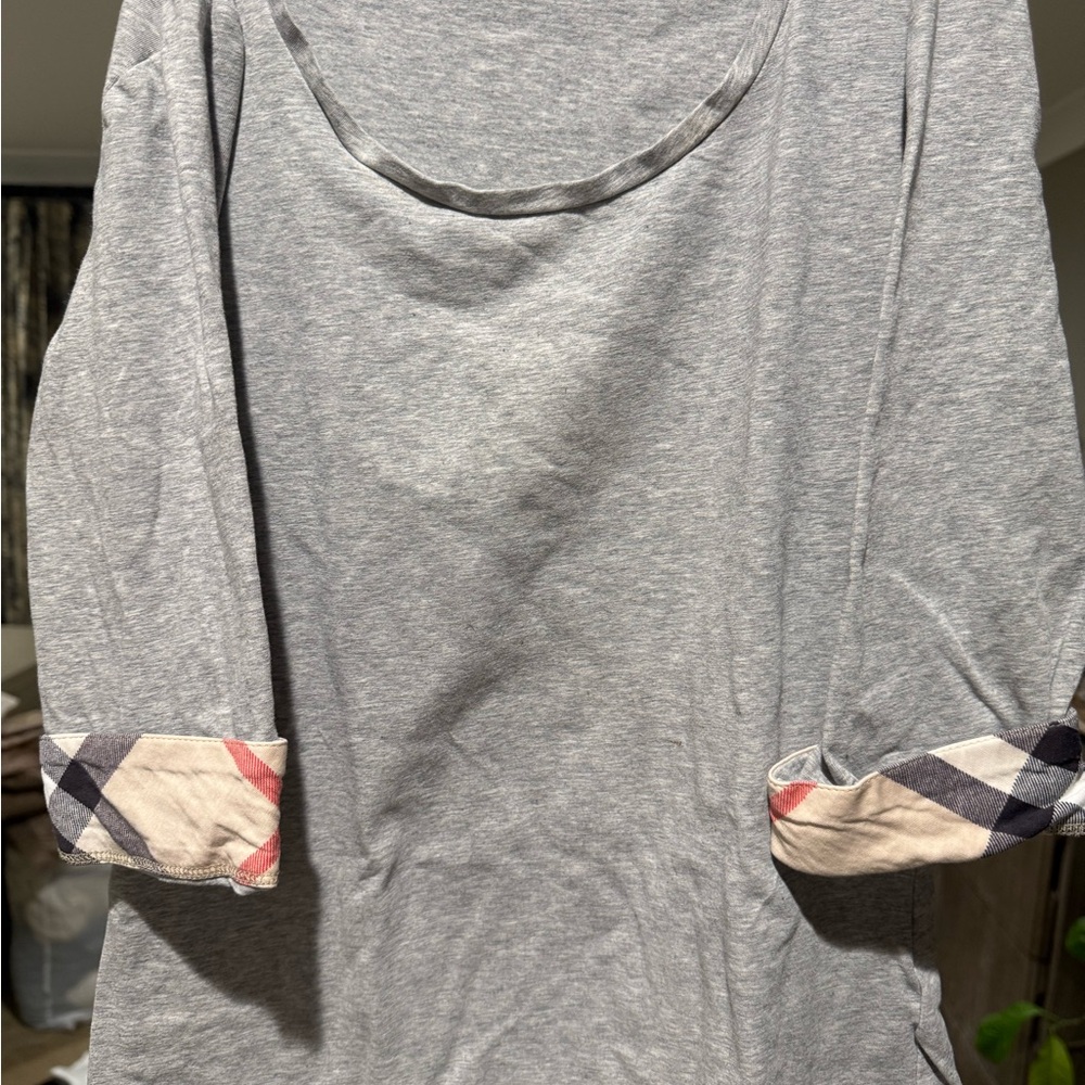 Burberry Gray Crew Neck Shirt